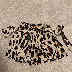 Altard state cheetah shorts with belt